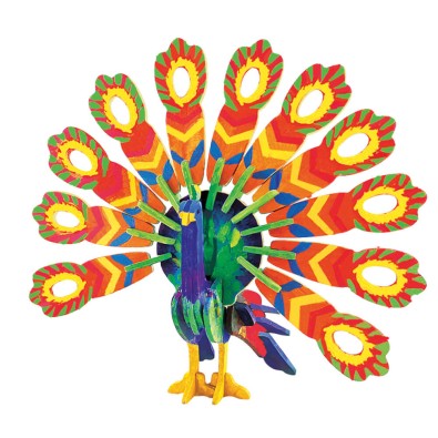 Robotime: Peacock Painted Construction Kit Robotime: Peacock Painted Construction Kit