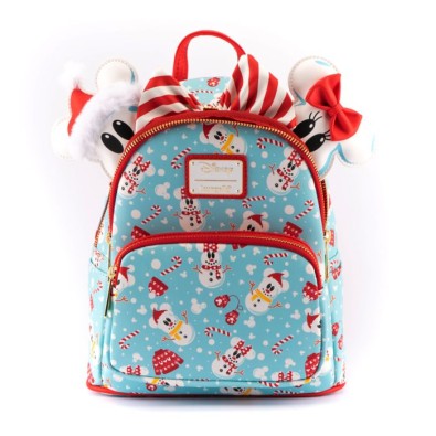 Loungefly: Disney - Mickey And Minnie Snowman Aop Mini Σακίδιο πλάτης με στέκα Loungefly: Disney - Mickey And Minnie Snowman Aop Mini Σακίδιο πλάτης με στέκα