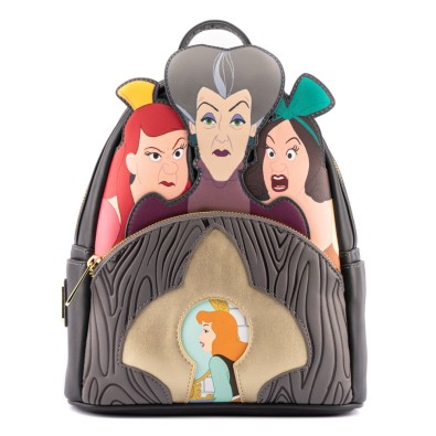 Loungefly: Disney Villains Scene Evil Stepmother and Step Sisters Mini Σακίδιο πλάτης Loungefly: Disney Villains Scene Evil Stepmother and Step Sisters Mini Σακίδιο πλάτης