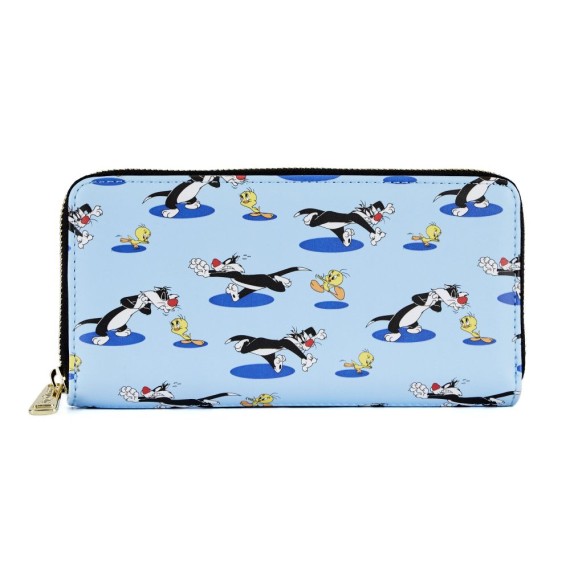 Loungefly: Looney Tunest Tweety Sylvester Aop Zip Wallet