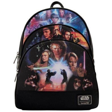 Loungefly: Star Wars -Trilogy 2 Triple Pocket Mini Σακίδιο πλάτης