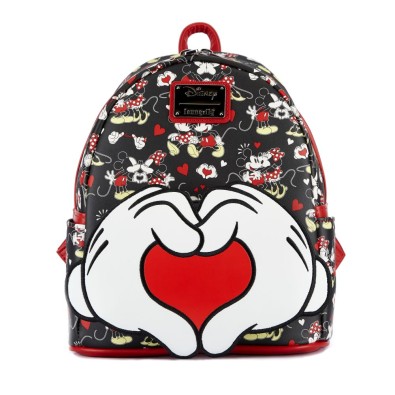 Loungefly: Disney Mickey And Minnie Heart Hands Mini Σακίδιο πλάτης Loungefly: Disney Mickey And Minnie Heart Hands Mini Σακίδιο πλάτης