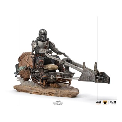 Iron Studios: Star Wars The Mandalorian Deluxe Art Scale Statue 1/10 Mandalorian on Speederbike 18 cm Iron Studios: Star Wars The Mandalorian Deluxe Art Scale Statue 1/10 Mandalorian on Speederbike 18 cm