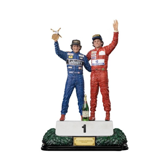 Iron Studios: Ayrton Senna Deluxe Art Scale Statue 1/10 Alain Prost & Ayrton Senna (The Last Podium 1993) 27 cm