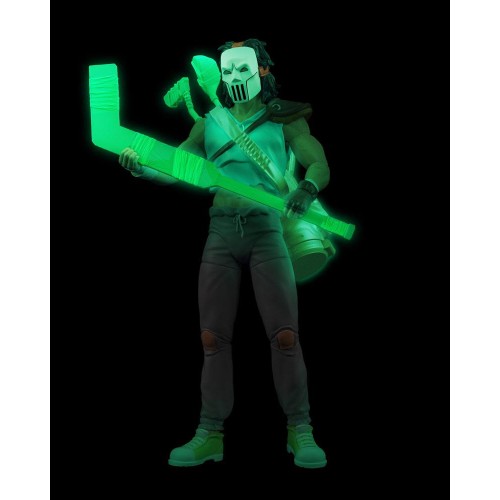 Teenage Mutant Ninja Turtles BST AXN Action Figure Casey Jones Skull Face Glow-in-the-Dark SDCC Exclusive 13 cm