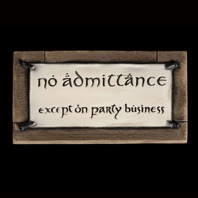 Lord of the Rings Magnet No Admittance Lord of the Rings Magnet No Admittance