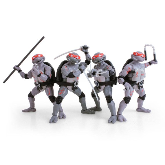 Teenage Mutant Ninja Turtles BST AXN Action Figures 4er-Pack Battle Damaged 13 cm