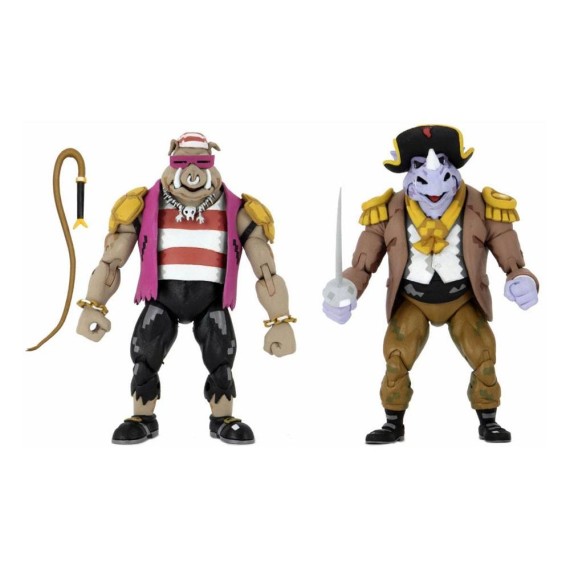 Teenage Mutant Ninja Turtles: Turtles in Time Action Figures 2er-Pack Pirate Rocksteady & Bebop 18 cm