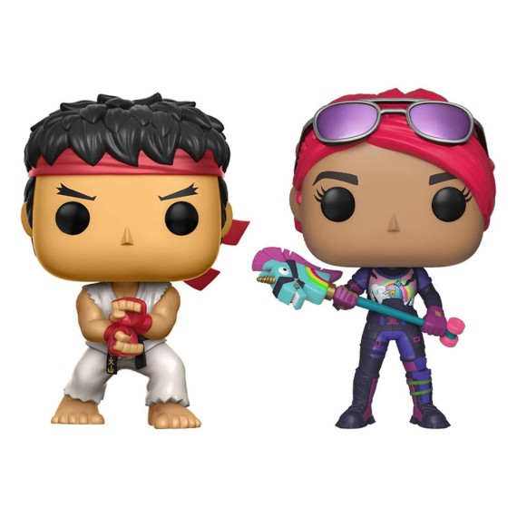 Fortnite POP! Games Vinyl Figure 2er-Pack Ryu & Brite Bomber 5 cm