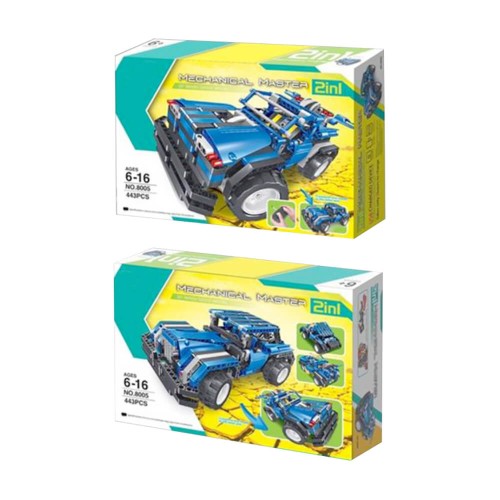 Mechanical Master: R/C 4CH 2 in 1 Sportscar & Saloon Car - 443pcs