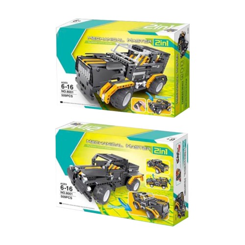 Mechanical Master: R/C 4CH 2 in 1 SUV Car & Pick Up Truck  - 509pcs
