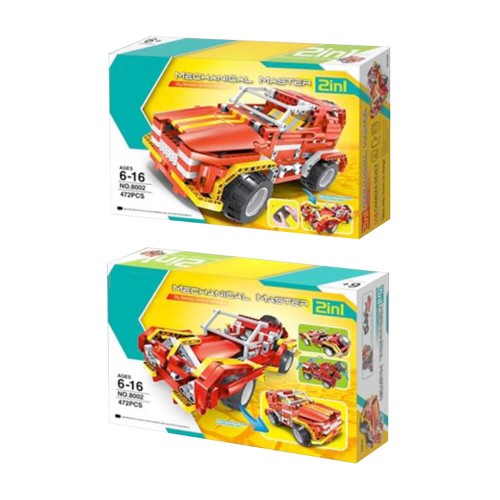 Mechanical Master: R/C 4CH 2 in 1 SUV Car & Roadster - 472pcs