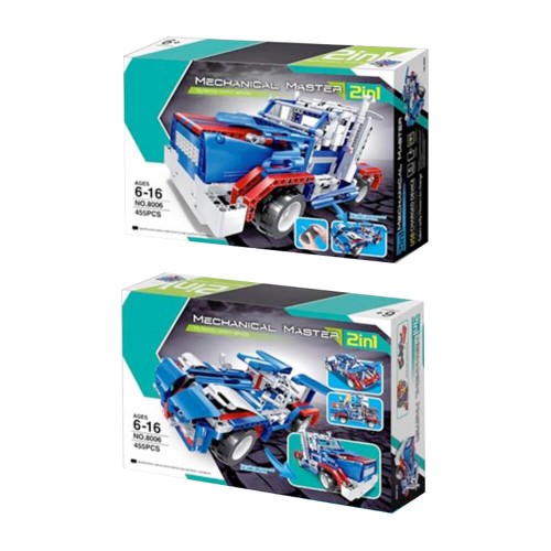 Mechanical Master: R/C 4CH 2 in 1 Truck & Sportscar - 455pcs