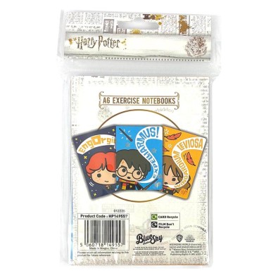 Harry Potter: Σετ 3 Σημειωματάρια Ασκήσεων A6 - Kawaii Harry Potter: Σετ 3 Σημειωματάρια Ασκήσεων A6 - Kawaii