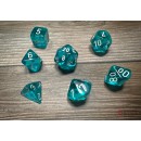 Chessex Translucent Polyhedral 7-Die Set - Teal/White