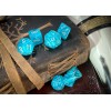 Chessex Circus 7-Die Set - Aqua w/Silver