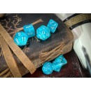 Chessex Circus 7-Die Set - Aqua w/Silver