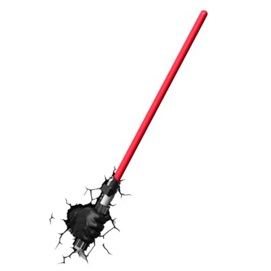 Star Wars: Darth Vader Light Saber - 3D Φωτιστικό Τοίχου
