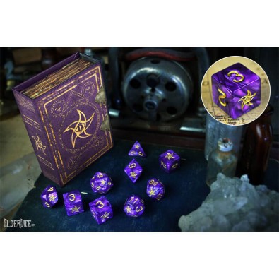 Astral Elder Sign Dice - Mystic Purple Polyhedral Set Astral Elder Sign Dice - Mystic Purple Polyhedral Set