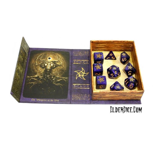Astral Elder Sign Dice - Mystic Purple Polyhedral Set