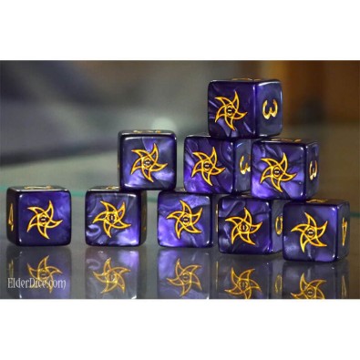 Astral Elder Sign Dice - Mystic Purple d6 Set Astral Elder Sign Dice - Mystic Purple d6 Set