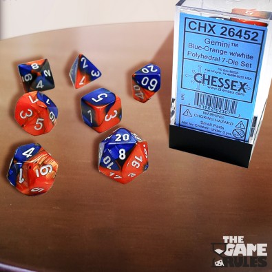 Gemini Polyhedral Blue-Orange/White x7