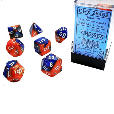 Gemini Polyhedral Blue-Orange/White x7