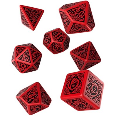 Celtic Black & red - 3D Dice Set Revised