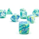 Chessex Festive Polyhedral Garden/blue 7-Die Set