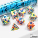 Chessex Festive Polyhedral Kaleidoscope/blue 7-Die Set