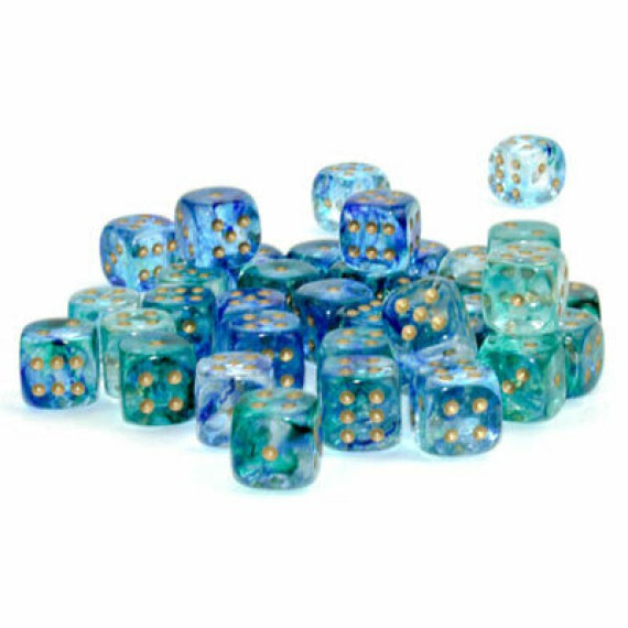 Nebula TM Dice D6 - Oceanic/gold x36 (12mm)