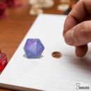 Chessex Speckled 34mm 20-Sided Dice - Silver Tetra