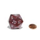 Chessex Speckled 34mm 20-Sided Dice - Silver Volcano