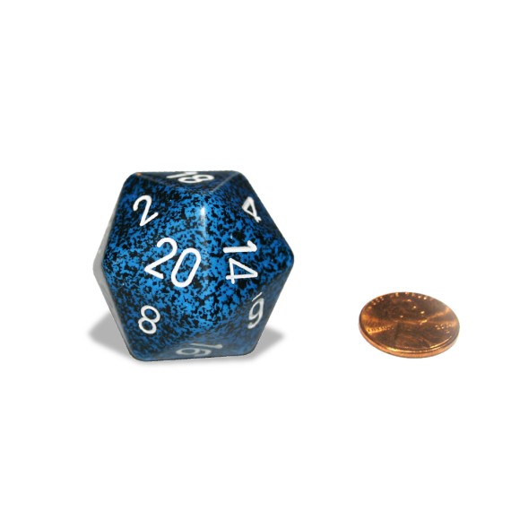 Chessex Speckled 34mm 20-Sided Dice - Stealth