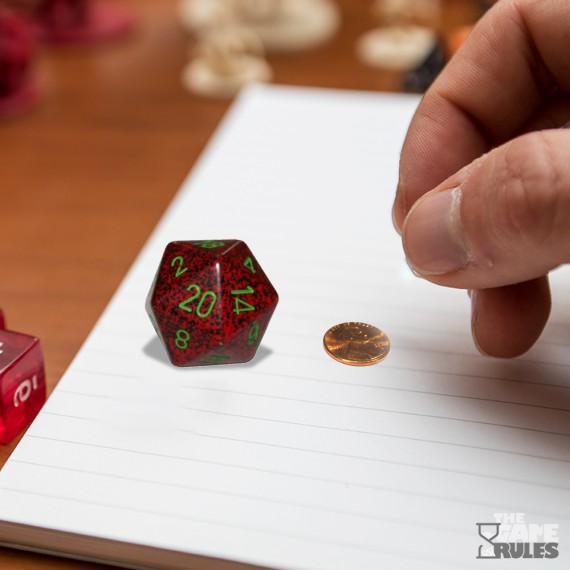 Chessex Speckled 34mm 20-Sided Dice - Strawberry