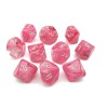 Chessex Ten D10 Sets - Ghostly Glow Pink/silver