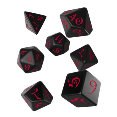 Classic RPG Dice Set Black/Red (7)