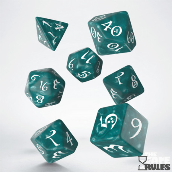 Classic RPG Dice Set Stormy/White (7)