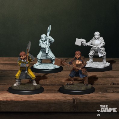 Critical Role Unpainted Miniatures: Dwarf Dwendalian Empire Fighter Female