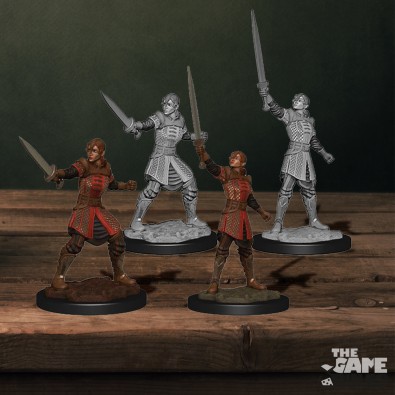 Critical Role Unpainted Miniatures: Human Dwendalian Empire Fighter Female