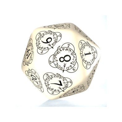 D20 Level Counter: Beige & Black