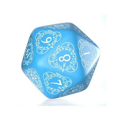 D20 Level Counter: Blue & white Die