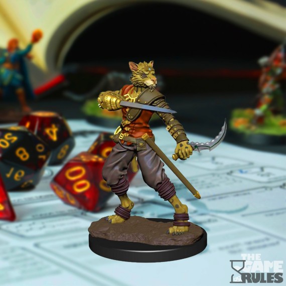 D&D Icons of the Realms Premium Figures: Tabaxi Rogue Male