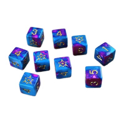 Elder Dice (9d6 Tube) Sigil of the Dreamlands Kadathian Ice