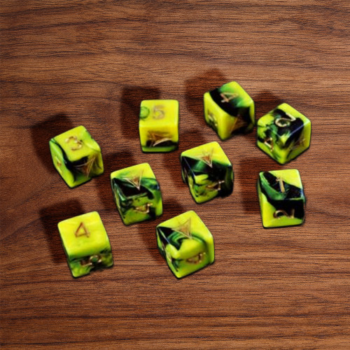Elder Dice (9d6 Tube) The Yellow Sign