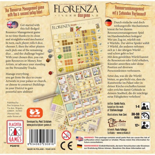Florenza Dice Game