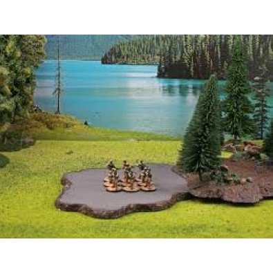 Forest Base with 10 Trees Tabletop Terrain, Removable Forest Base with 10 Trees Tabletop Terrain, Removable