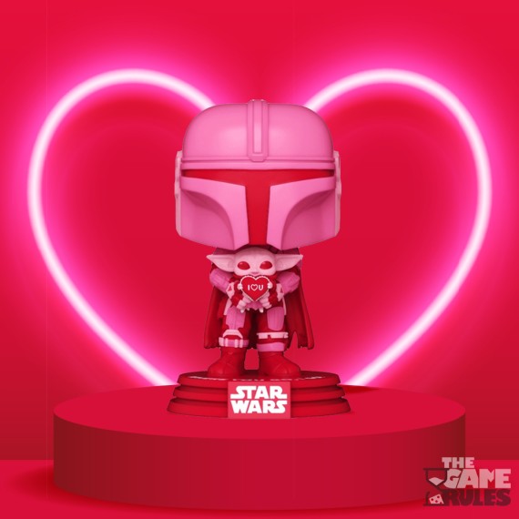 Funko POP! Star Wars: Valentines - The Mandalorian w/Grogu (Special Edition) (498)