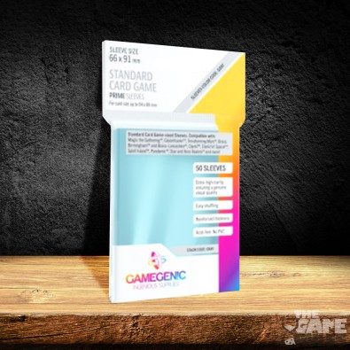 Gamegenic - PRIME Standard Card Game Sleeves 66 x 91 mm - Clear (50 Sleeves)