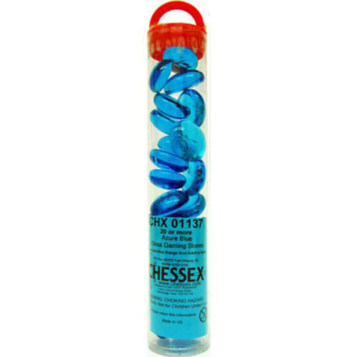 Gaming Glass Stones in Tube - Crystal Aqua (40)